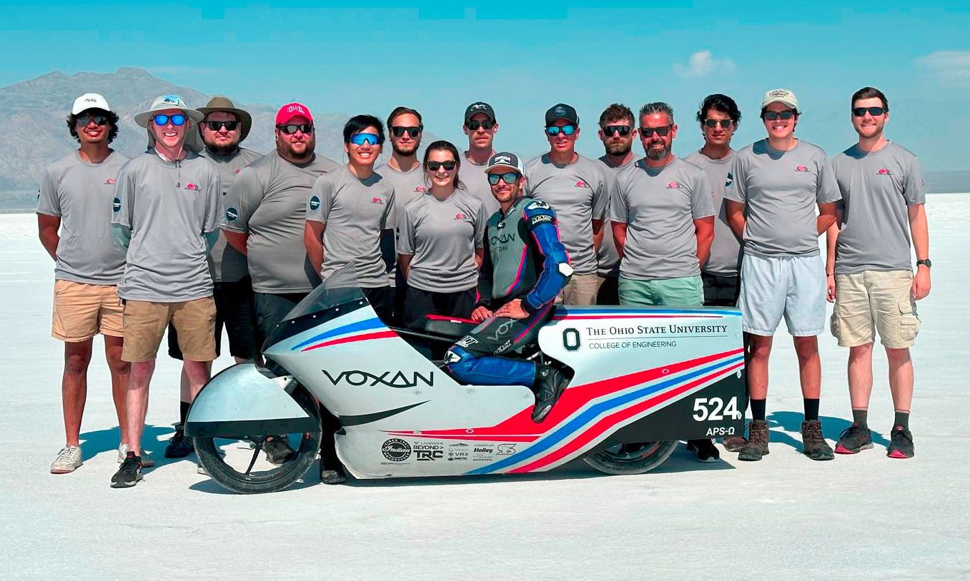 With the support of Voxan, Ohio State University sets four new motorcycle world speed records